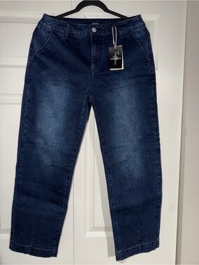 Flamingals Dark Blue Women Stretch Jeans